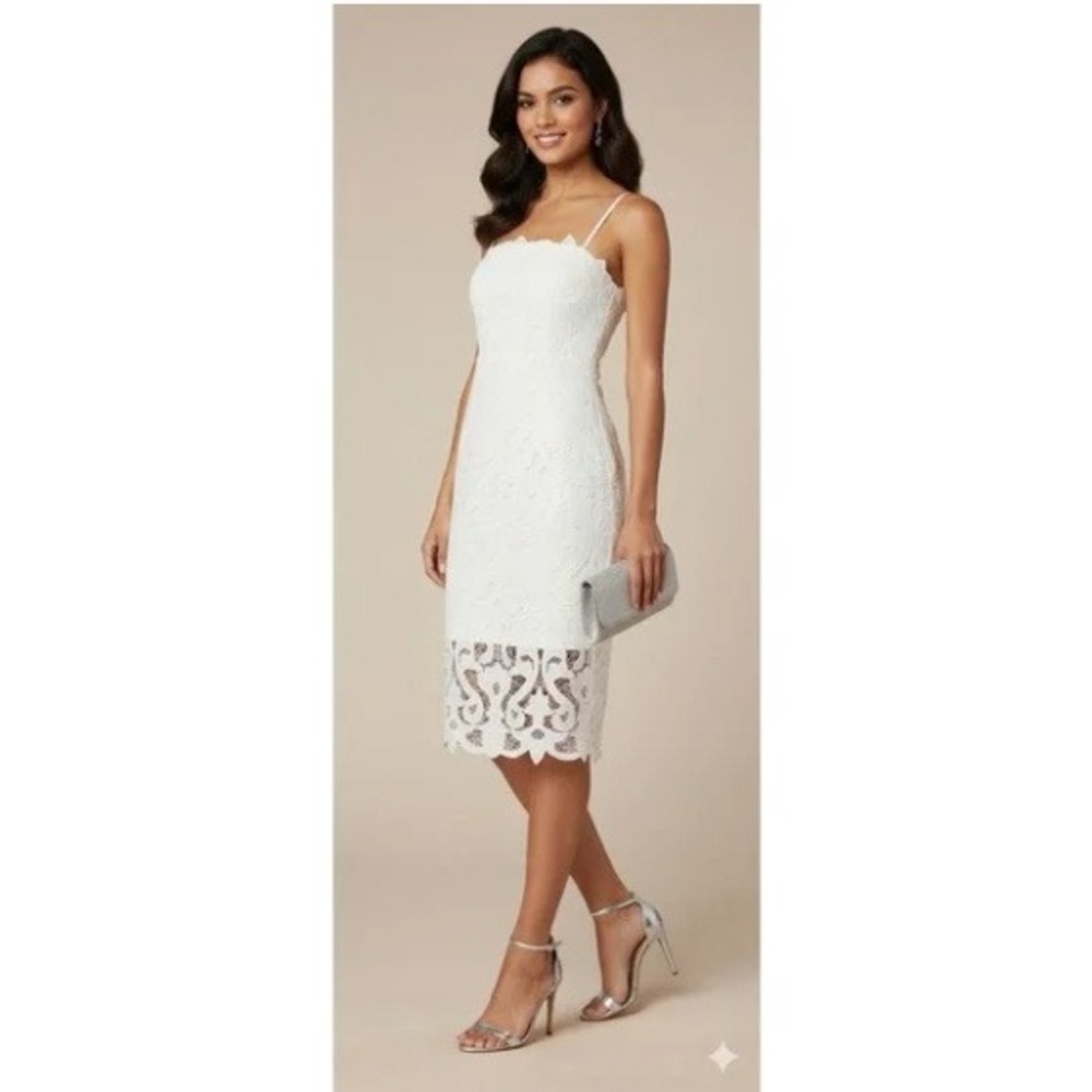 NWT‎ Bardot | Lina Lace Sheath Dress White | Women's 8 / Medium